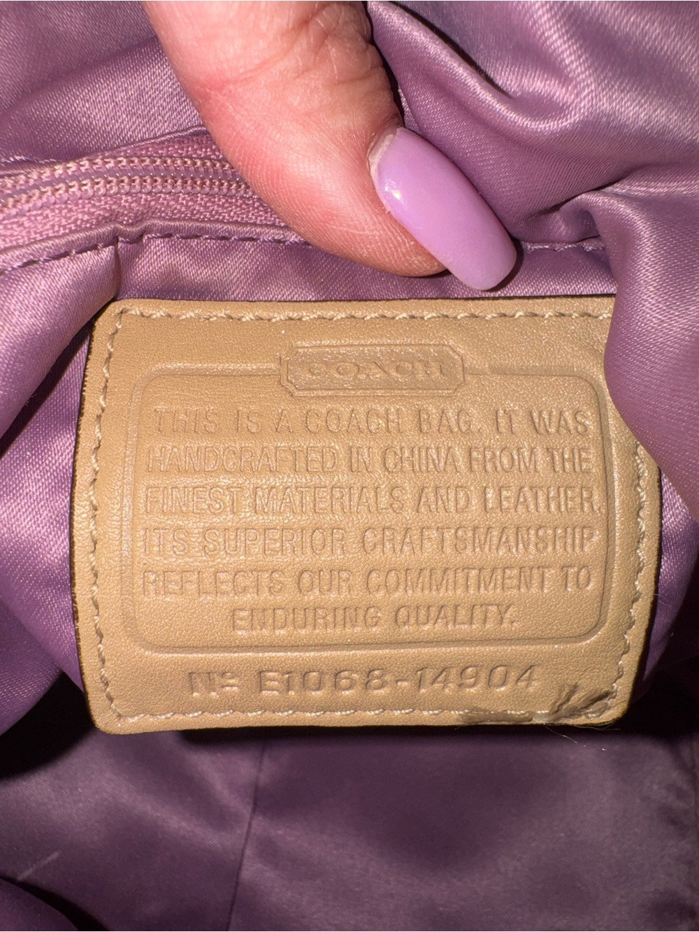 Coach Signature Hobo Bag w/ Wide Shoulder Strap Excellent Preloved Condition - Picture 6 of 8